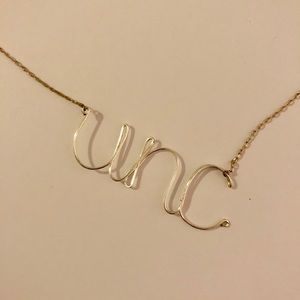 UNC Chapel Hill wire necklace